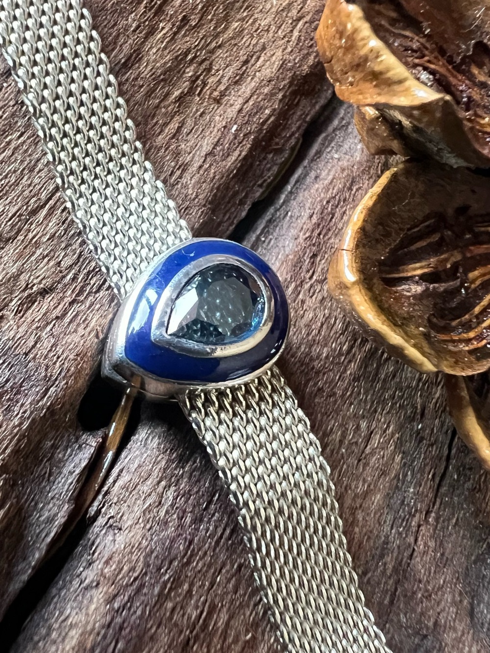 Authentic Pandora Clip Reflexions Dazzling Blue Droplet Charm Cobalt Faceted Cz
